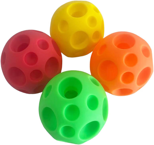 Interactive Treat Balls with Large Hole - 4 Pack - Durable Chew Toy for Dispensing Treats and Promoting Active Play for Dogs, Pigs, Rabbits, and other Pets