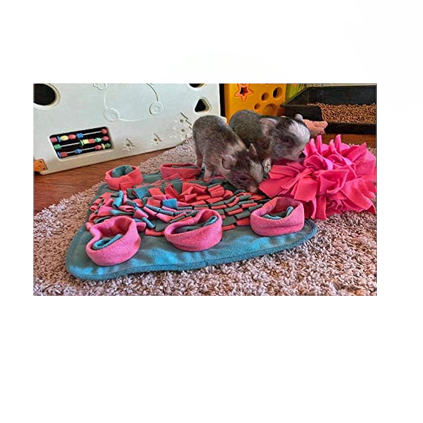 Piggy Poo and Crew Pet Snuffle Activity Mat Pink and Blue