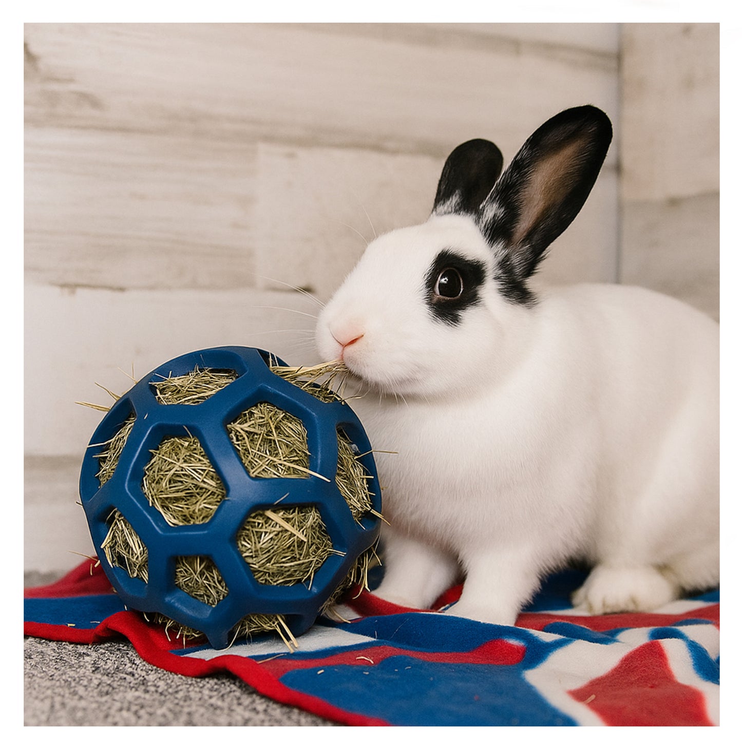 Hay-Stuffed Foraging Balls for Bunnies Rabbits Guinea Pigs or other Pets