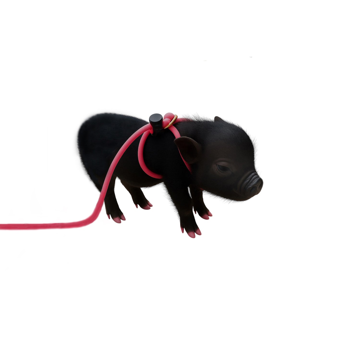 Piggy Poo and Crew 12-Foot Mini Pig Harness - Adjustable Harness & Leash for All Animals - Pigs, Ferrets, Rabbits, Guinea Pigs, Dogs, Cats, and Reptiles