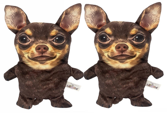 Piggy Poo and Crew Chihuahua Crinkle Squeaker Toy - 2 Pack