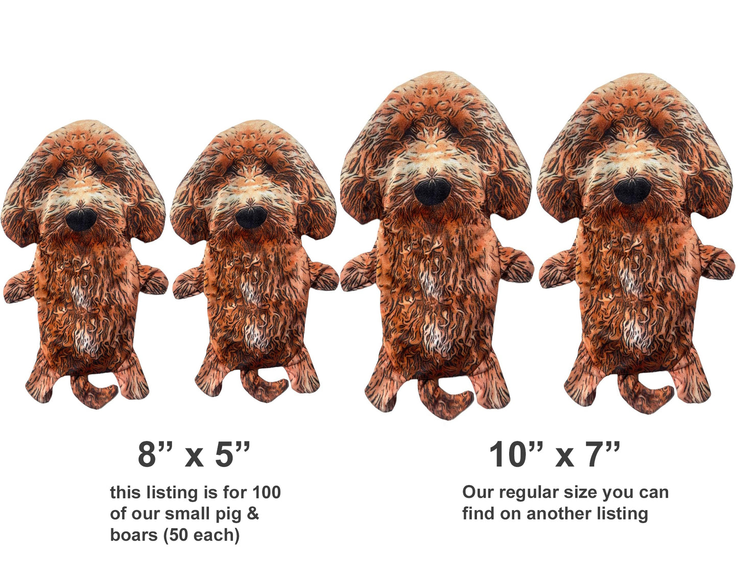 *SALE* Piggy Poo and Crew Goldendoodles Crinkle Squeaker Toys - Bundle of 100 - $2 Each! for Dogs Puppies Small Animal Fetch Toys