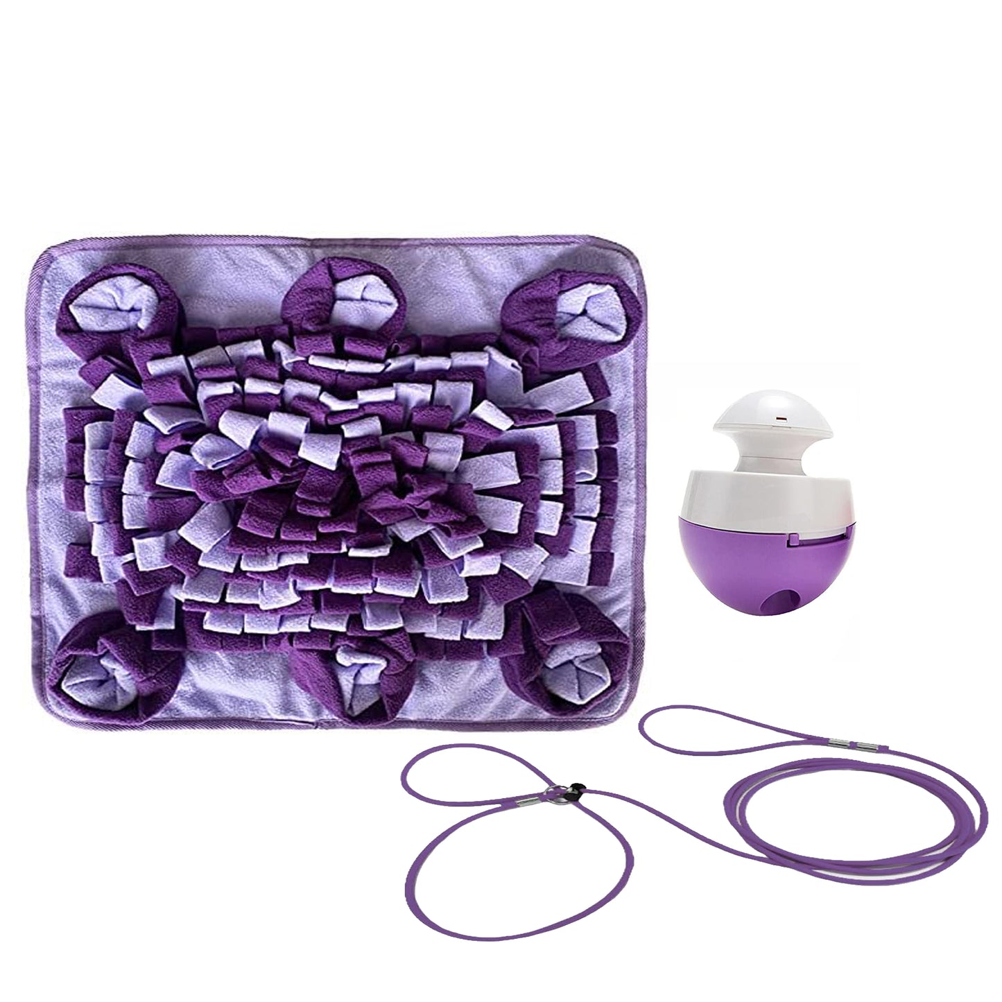 Snuffle Mat Treat Dispenser Tumbler & Adjustable Harness Combo Pack