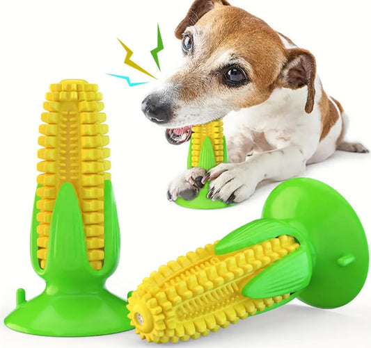 Piggy Poo and Crew Corn-Shaped Dental and Treat Squeaker Game for Dogs and other Pets