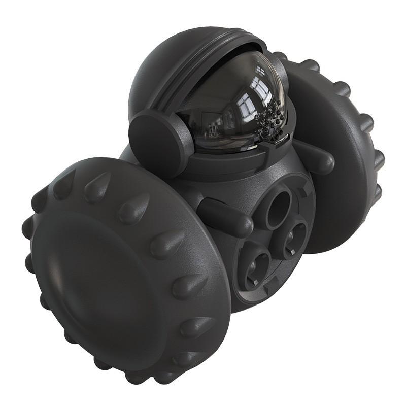 Piggy Poo and Crew Robot Shaped Treat Dispenser Push Toy Game for Your Pet