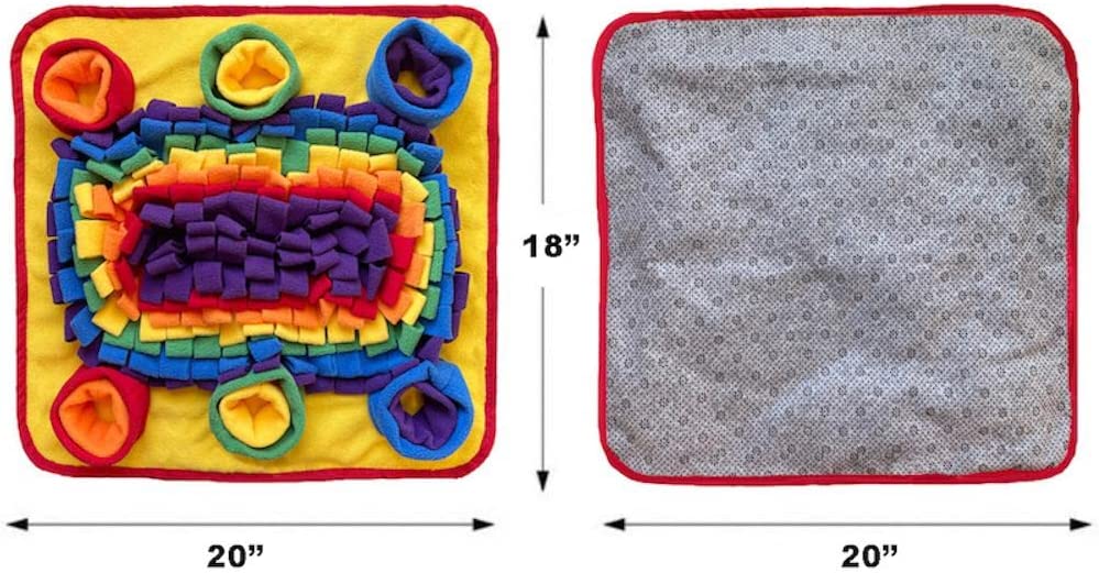 Piggy Poo and Crew Rainbow Pet Snuffle Mat