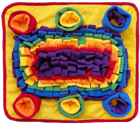 Piggy Poo and Crew Rainbow Pet Snuffle Mat