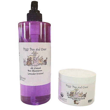 Piggy Poo and Crew Lavender Pet Shampoo and Coconut Oil