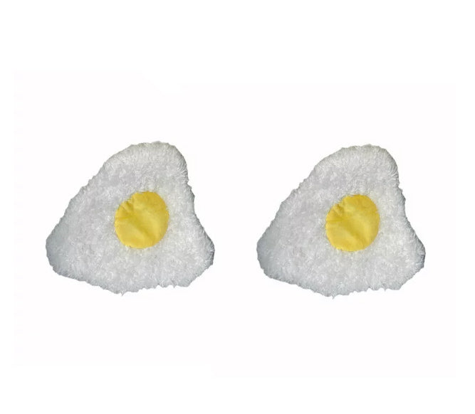 Piggy Poo and Crew Chicken and Egg Paper Crinkle Squeaker Toys - for Dogs and other Pets