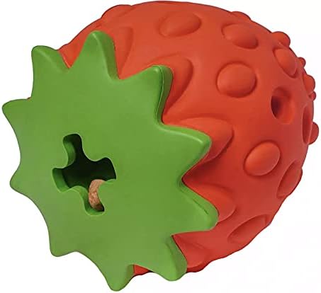 Strawberry-Shaped Dog Treat Dispensing Toy – Scented and Interactive Treat Game for Dogs, Pigs, and Other Pets