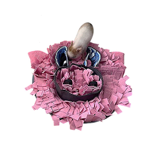 Piggy Poo and Crew Pig Face Design Rooting Snuffle Mat with Paper Crinkle Squeaker Ears