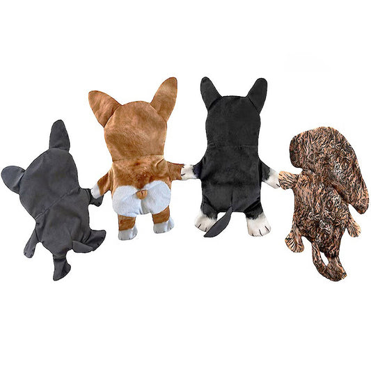 Piggy Poo and Crew Dog Crinkle 4 Pack for Dogs and Other Pets