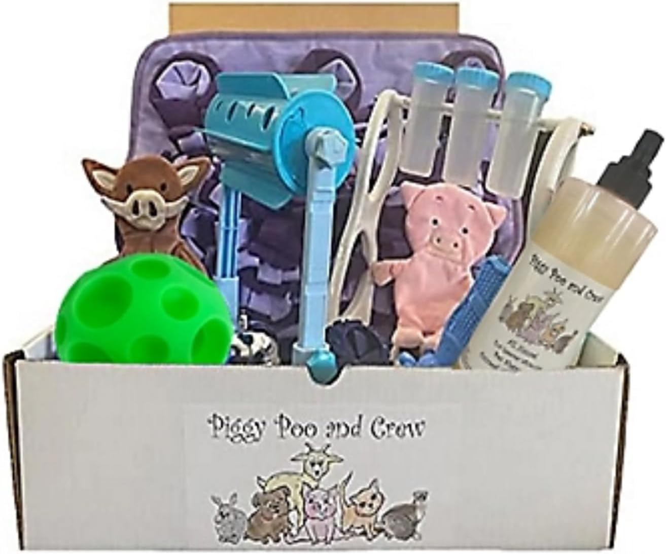 Piggy Poo and Crew Pig and Pet Box Bundle of Toys Gift Box New Pet Owner