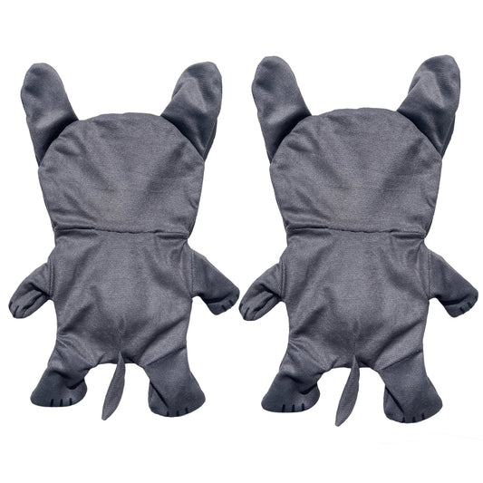 Piggy Poo and Crew French Bulldog Crinkle Squeaker Toy 2 Pack Pet Toys