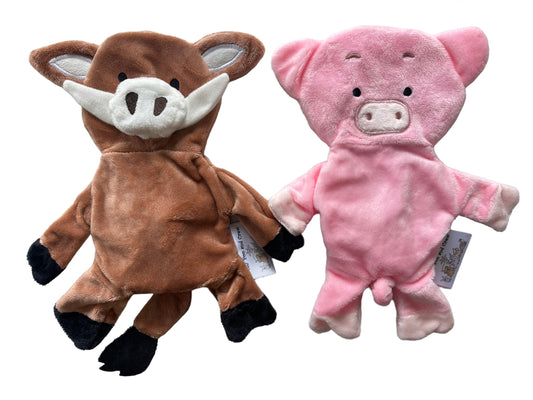 Piggy Poo and Crew Pig and Boar Crinkle Squeaker Toy Set