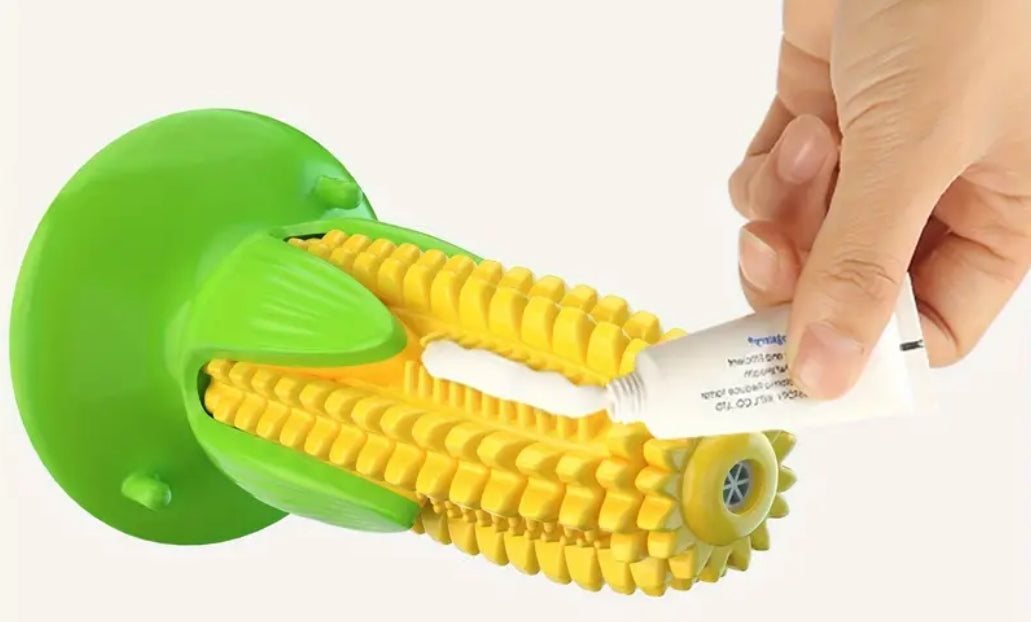 Piggy Poo and Crew Corn-Shaped Dental and Treat Squeaker Game for Dogs and other Pets