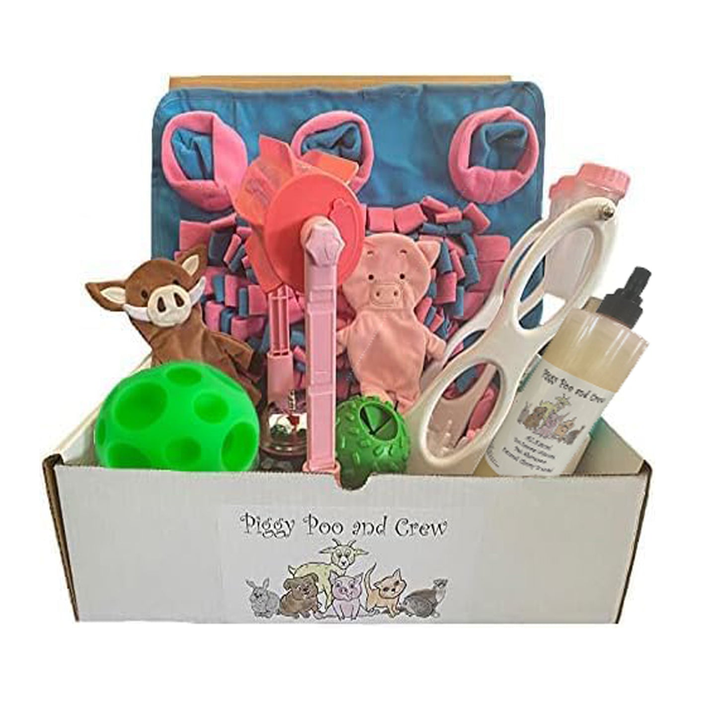 Piggy Poo and Crew Pig and Pet Box Bundle of Toys Gift Box New Pet Owner