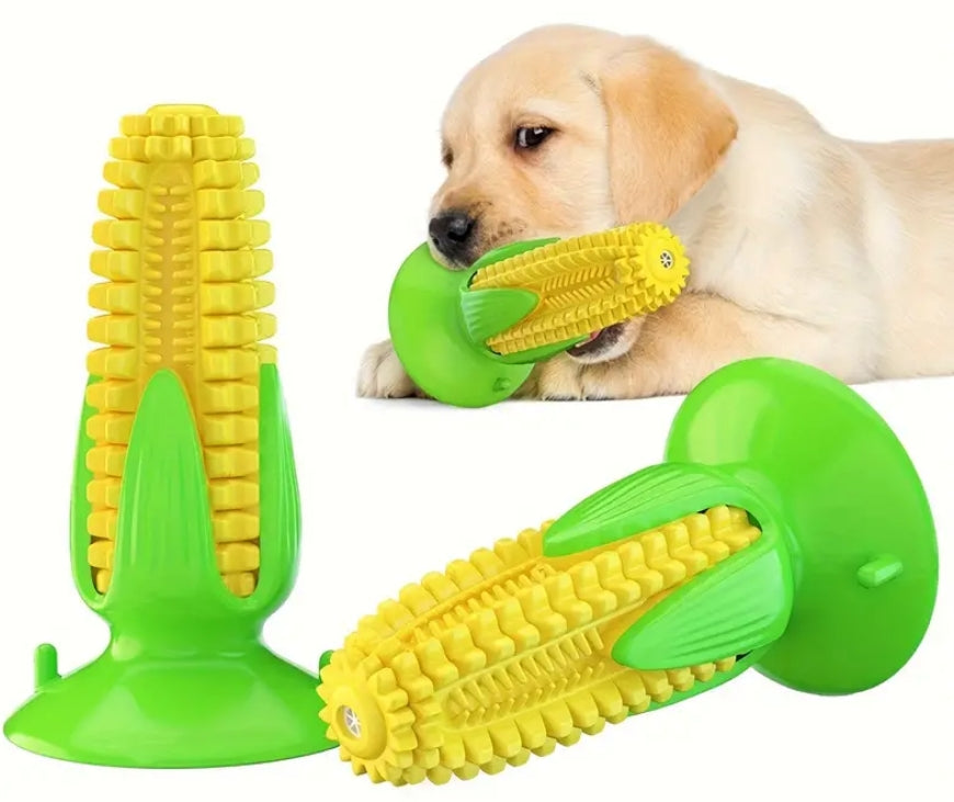Piggy Poo and Crew Corn-Shaped Dental and Treat Squeaker Game for Dogs and other Pets