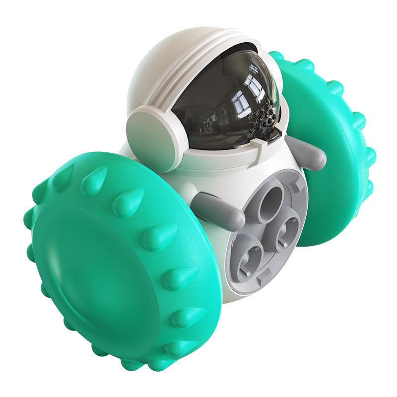 Piggy Poo and Crew Robot Shaped Treat Dispenser Push Toy Game for Your Pet