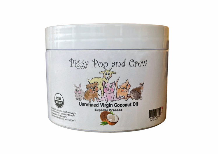 Piggy Poo and Crew Organic Coconut Oil For Your Pig and Other Pets