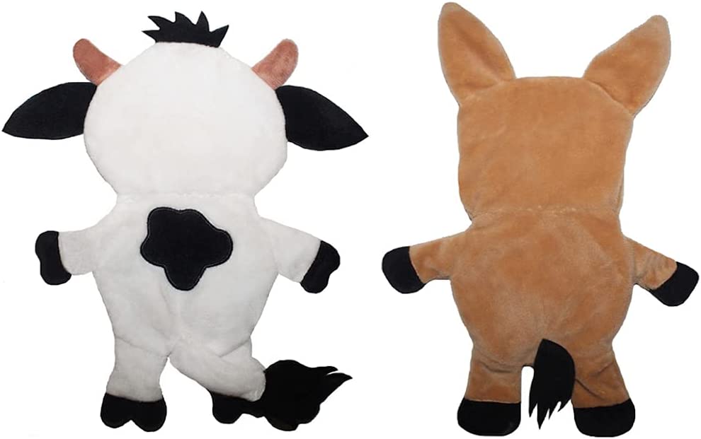 Piggy Poo and Crew Cow & Horse Paper Crinkle Squeaker Toy Pack Pet Toys
