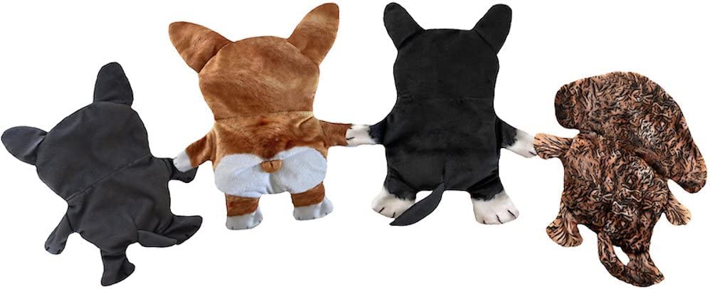 Piggy Poo and Crew Farm and Dog Paper Crinkle Squeaker Pet Toys 8 Pack