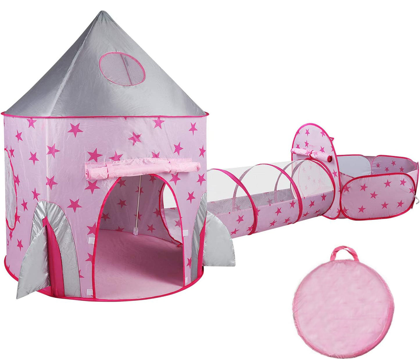 Piggy Poo and Crew Pop Up Play Tunnel and Ball Pit Game - Comes with 50 Balls