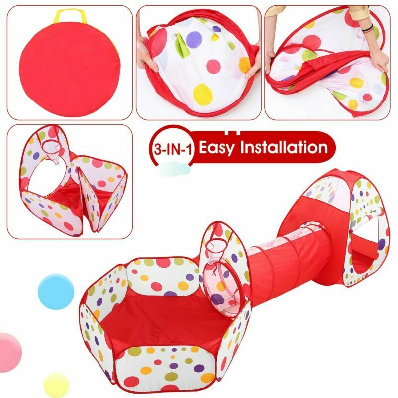 Piggy Poo and Crew Interactive Pet Tunnel and Ball Pit | Fun Pet Playhouse | Includes 50 Balls | Collapsible Design | Indoor/Outdoor - for Dogs, Pigs, Cats, Rabbits, and other Small Animals